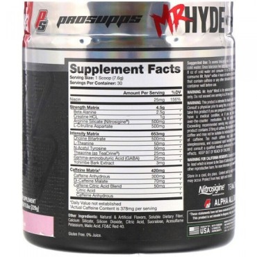 Mr Hyde Pre Workout Booster Pro Supps ProSupps